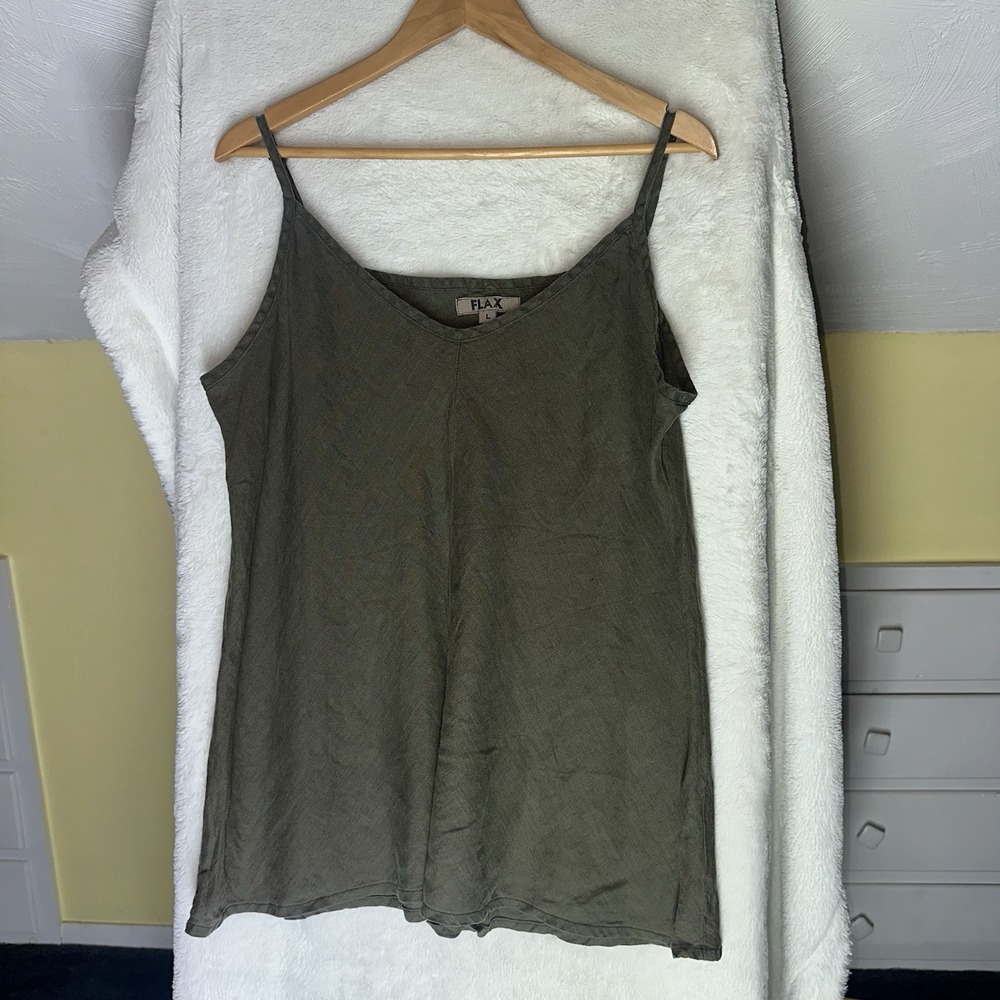 Flax Sage Green Sleeveless Top